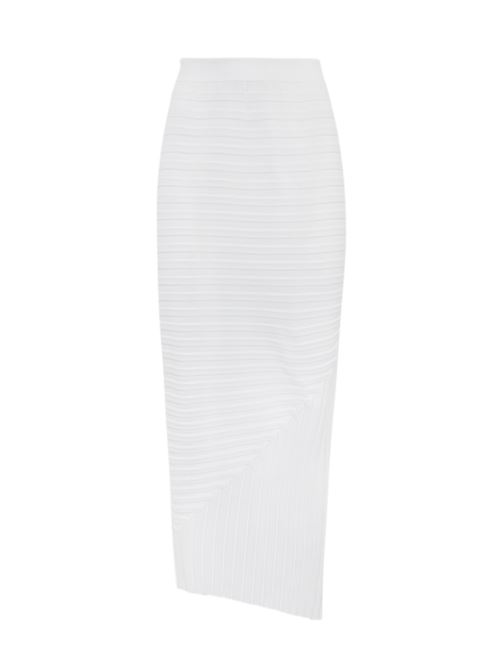 Gonna lunga in nylon tecnico bianco Liviana Conti | F5SG27A01-0